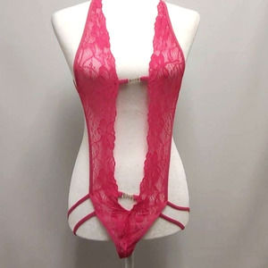 Teddy Bodysuit New Medium Hot Pink